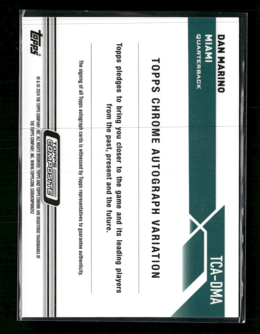 2023 Topps Composite Topps Chrome Autographs SuperFractor Dan Marino #/1