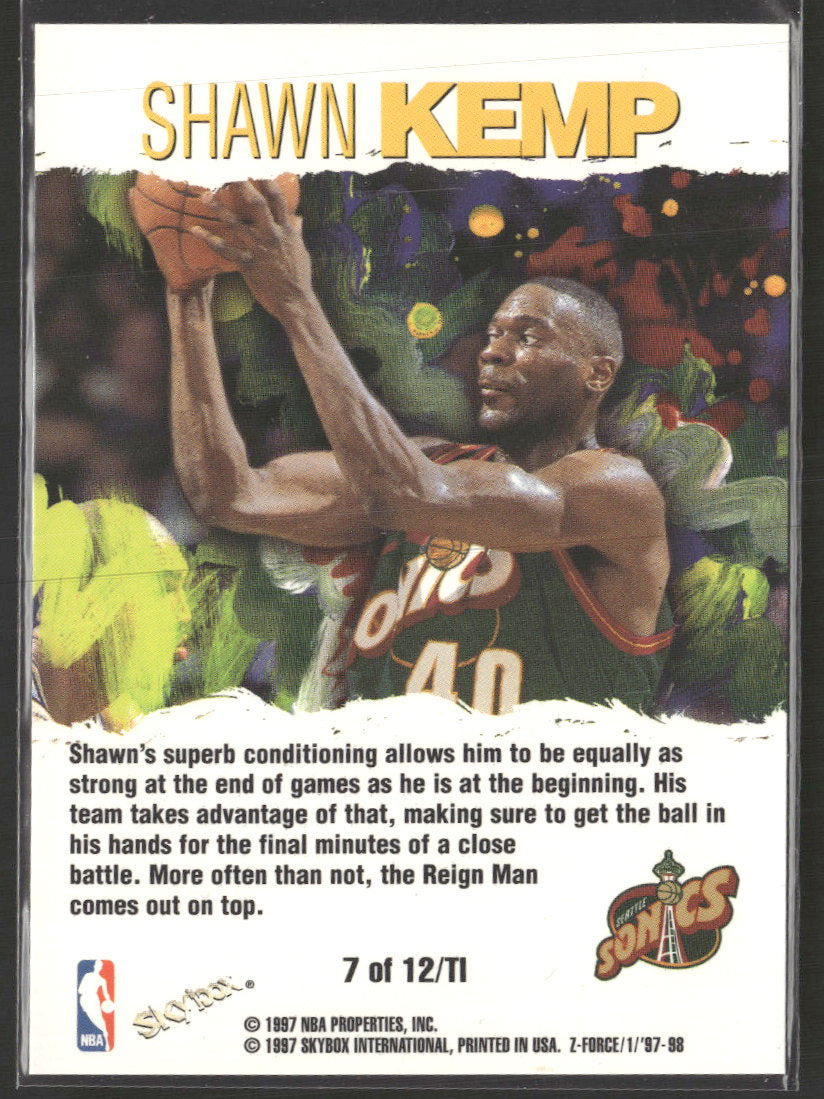 1997-98 SkyBox Z-Force Total-Impact Shawn Kemp #7 TI