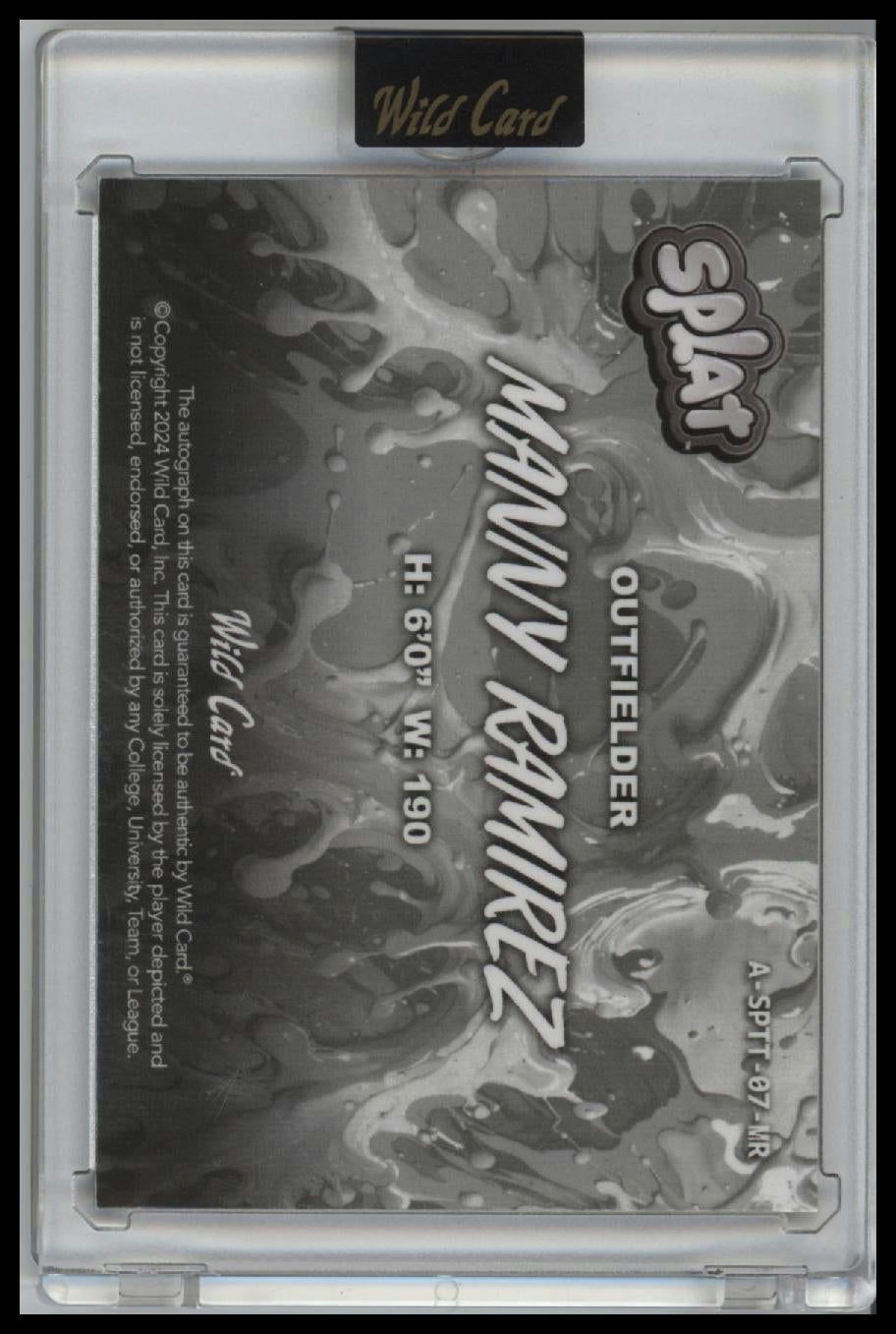 2024 Wild Card Splat - Rainbow Paint the Town Auto Manny Ramirez #/1