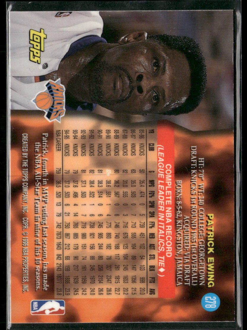 1995-96 Topps Power Boosters Patrick Ewing #278