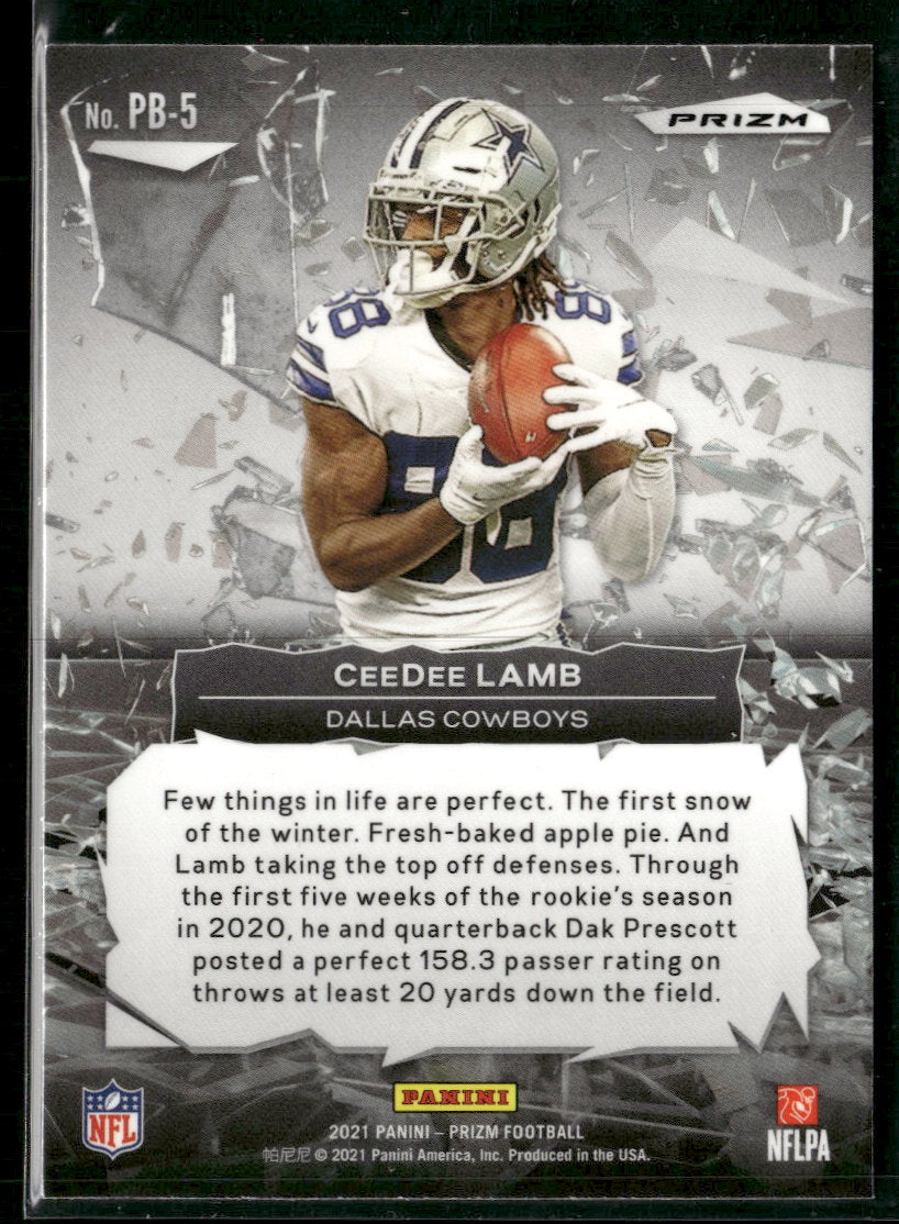 2021 Panini Prizm Prizm Break Prizms No Huddle CeeDee Lamb #PB-5