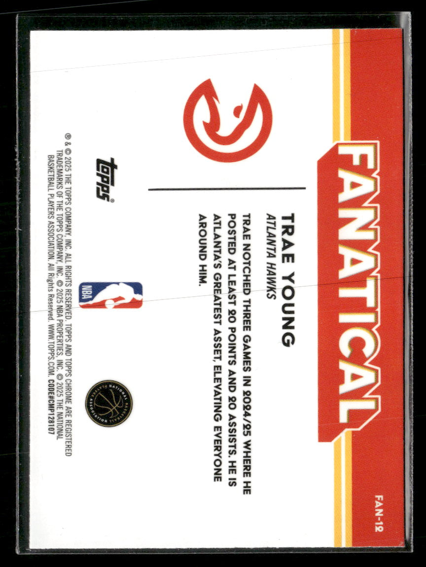 2025-26 Topps Chrome Fanatical Trae Young #FAN-12