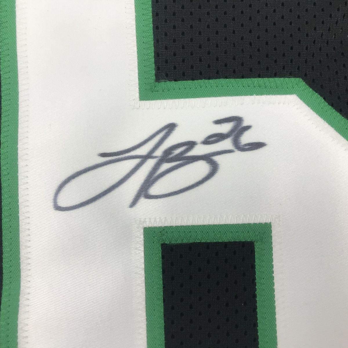 Framed Autographed/Signed Le'Veon LeVeon Bell 35x39 New York Black Football Jersey PSA/DNA COA