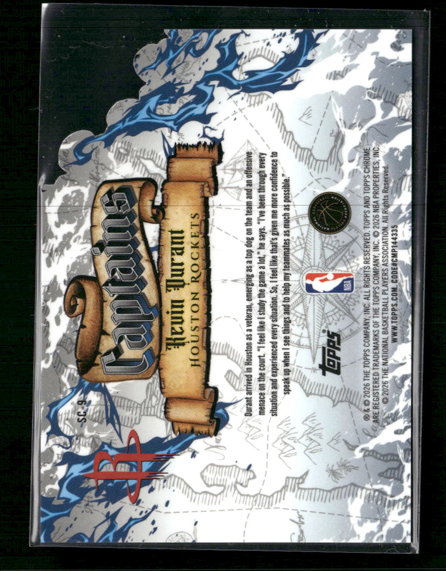 2025-26 Topps Chrome Update Captains Kevin Durant #SC-9