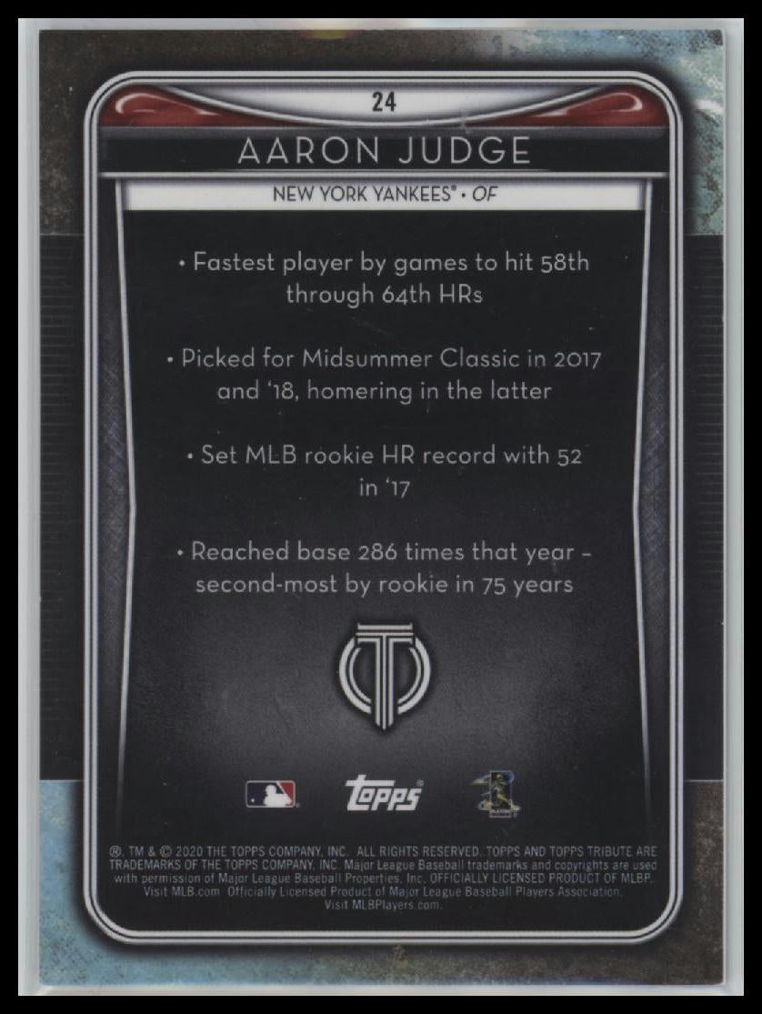 2020 Topps Tribute Green Aaron Judge #/99 #24