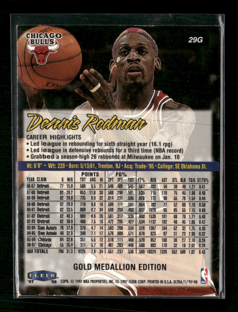 1997-98 Ultra Gold Medallion Dennis Rodman #29G