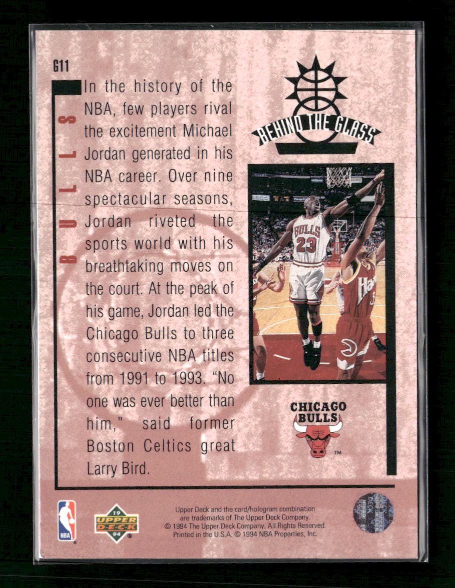 1993 UD Special Edition Behind the Glass Michael Jordan #G11 *Dinged Corner*