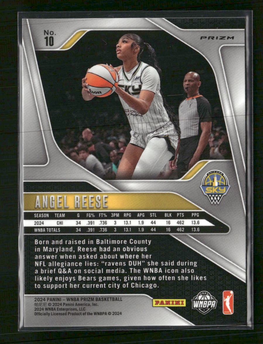 2024 Panini Prizm WNBA Silver Prizms Angel Reese RC #10