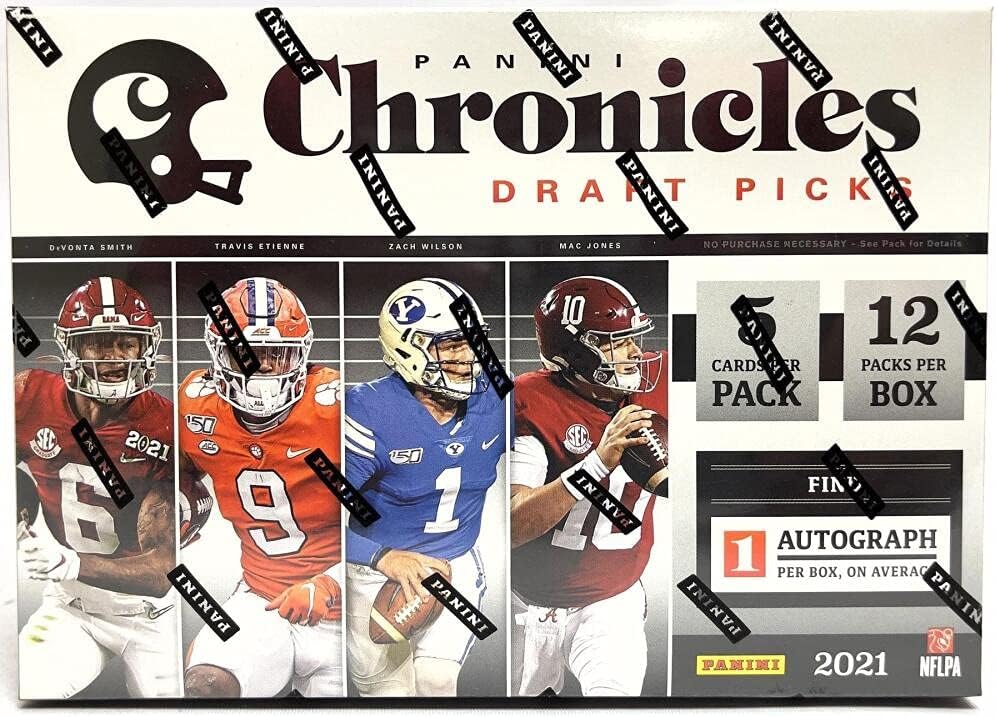 Megabox de selecciones del draft de fútbol de Panini Chronicles 2021 (Orange Parallels)