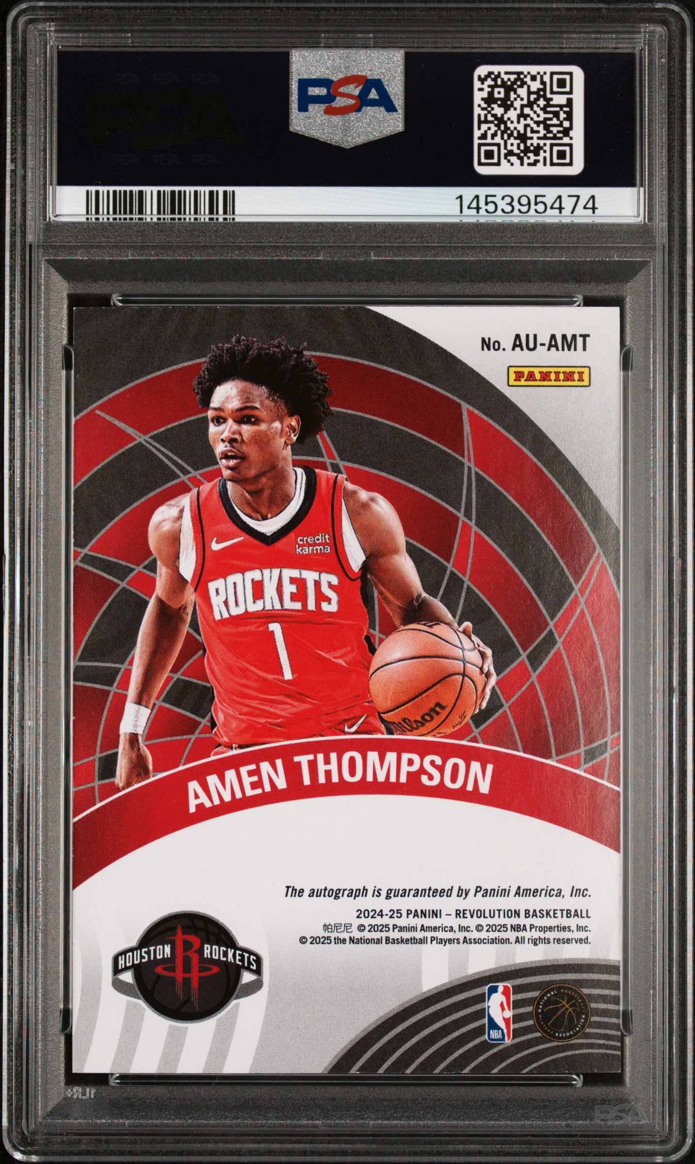 2024 Panini Revolution Autographs Amen Thompson 9 PSA #AUAMT