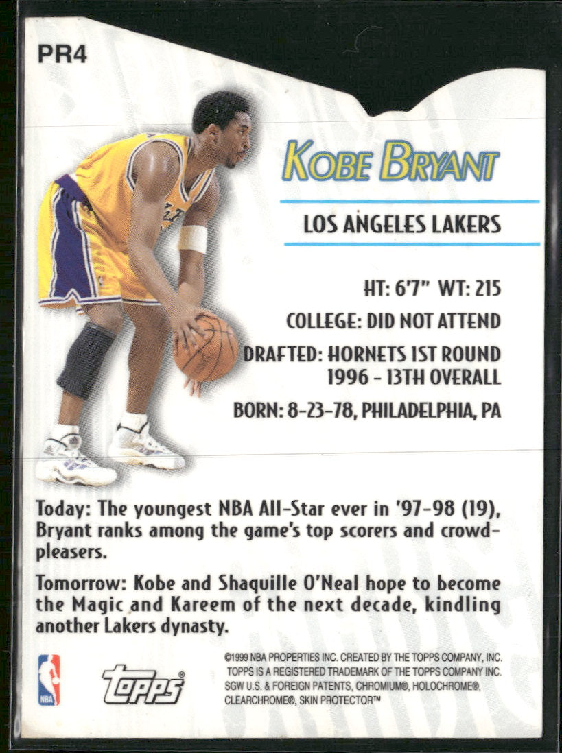1999-00 Topps Prodigy Kobe Bryant #PR4