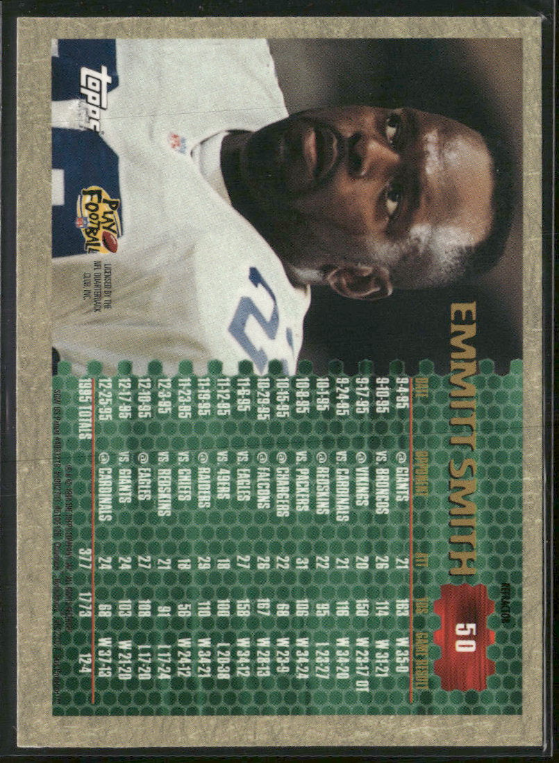 1996 Topps Chrome Refractors Emmitt Smith #50