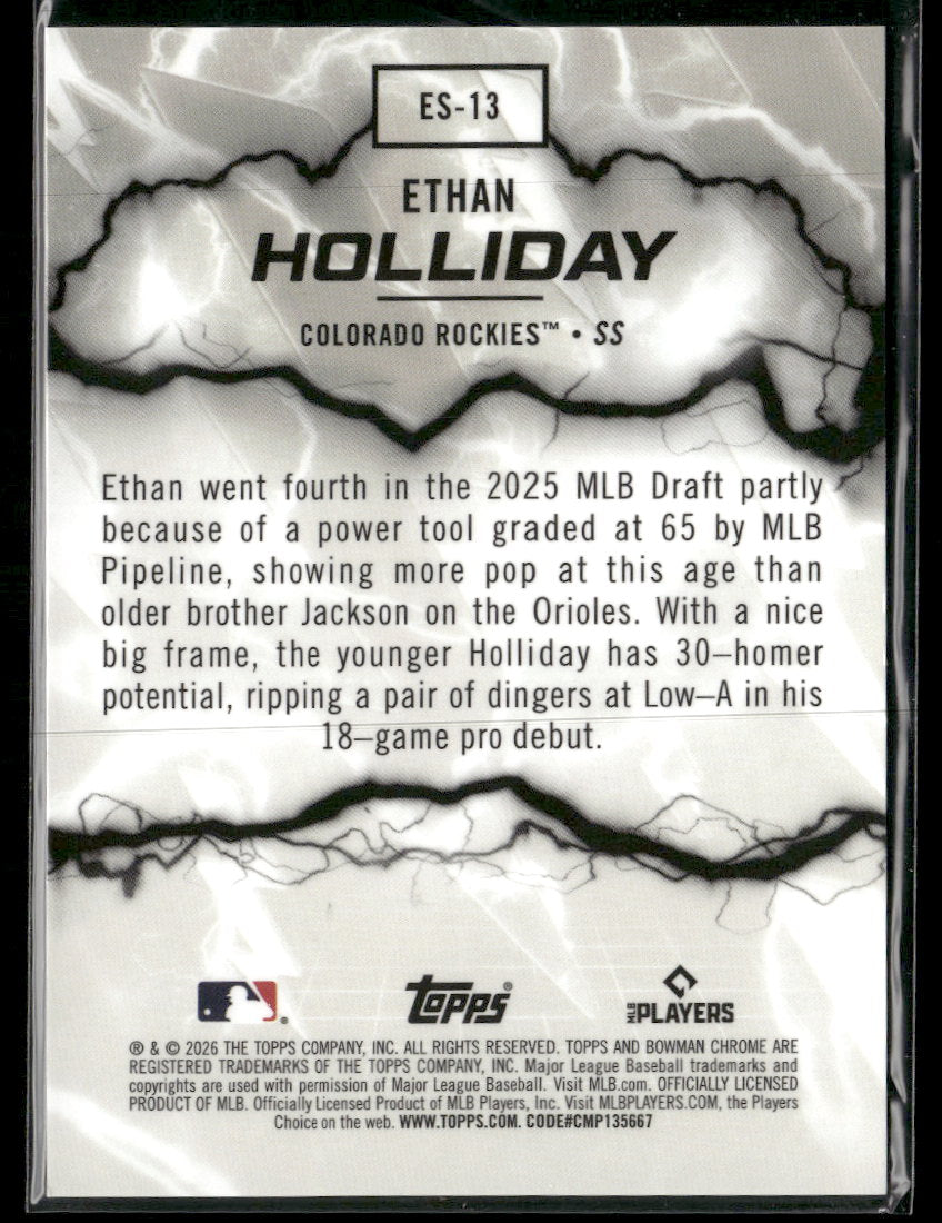 2026 Electric Sluggers Mojo Burgundy Refractors Ethan Holliday #/275 #ES-13