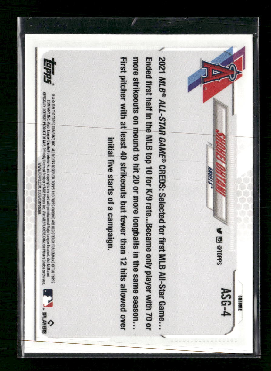 2021 Topps Chrome Update 2021 All-Star Game Shohei Ohtani #ASG-4