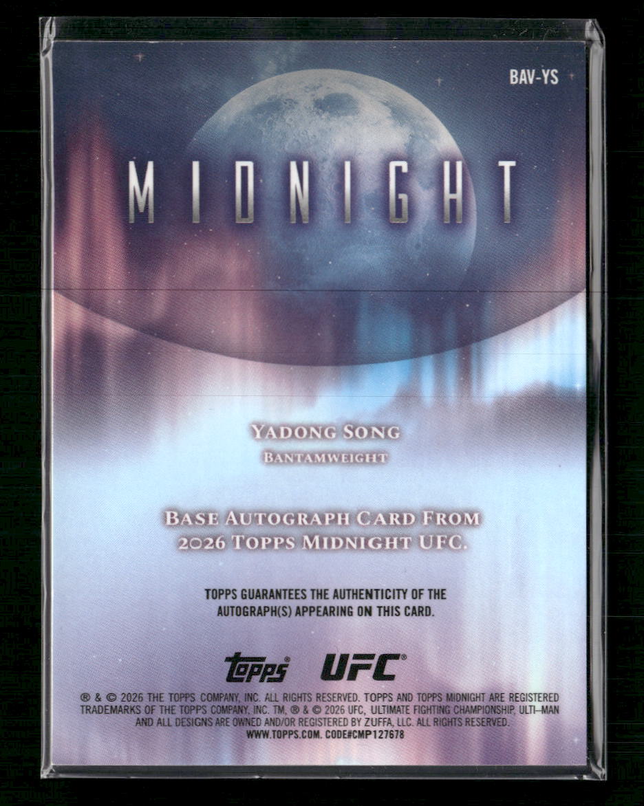 2026 Topps Midnight Auto Variation Moonrise Yadong Song #/25 AU #BAV-YS