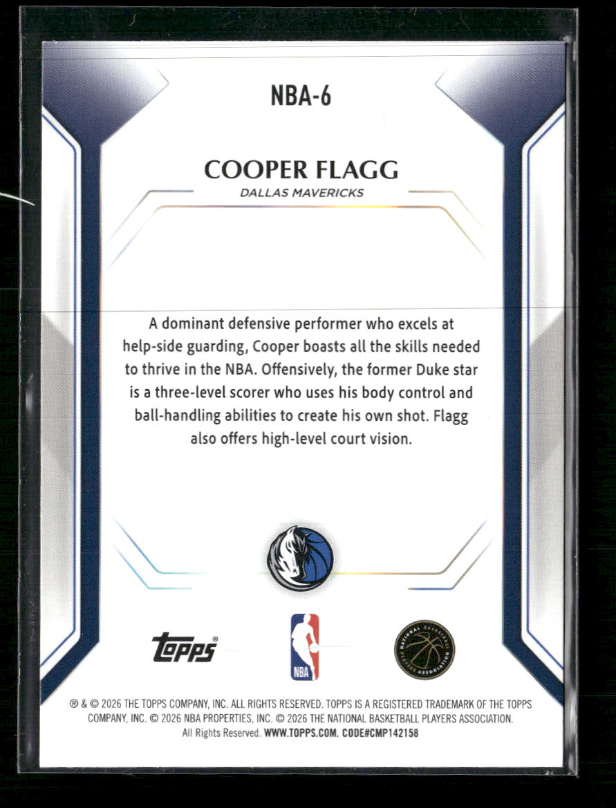 2025-26 Topps Topps Collector Kit Cooper Flagg #NBA-6