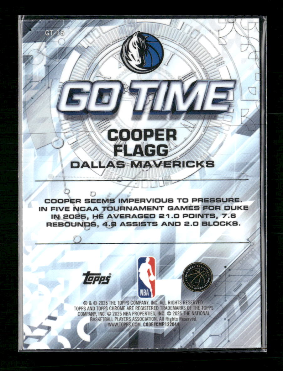 2025-26 Topps Chrome Go Time Cooper Flagg #GT-16