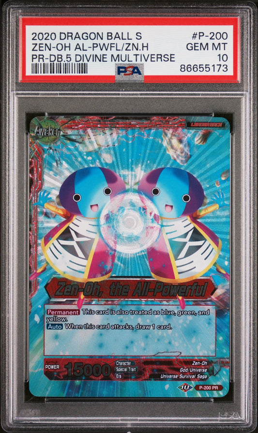 2020 DRAGON BALL SUPER ZEN-OH AL-PWFL/ZN.H #P-200 - PSA 10