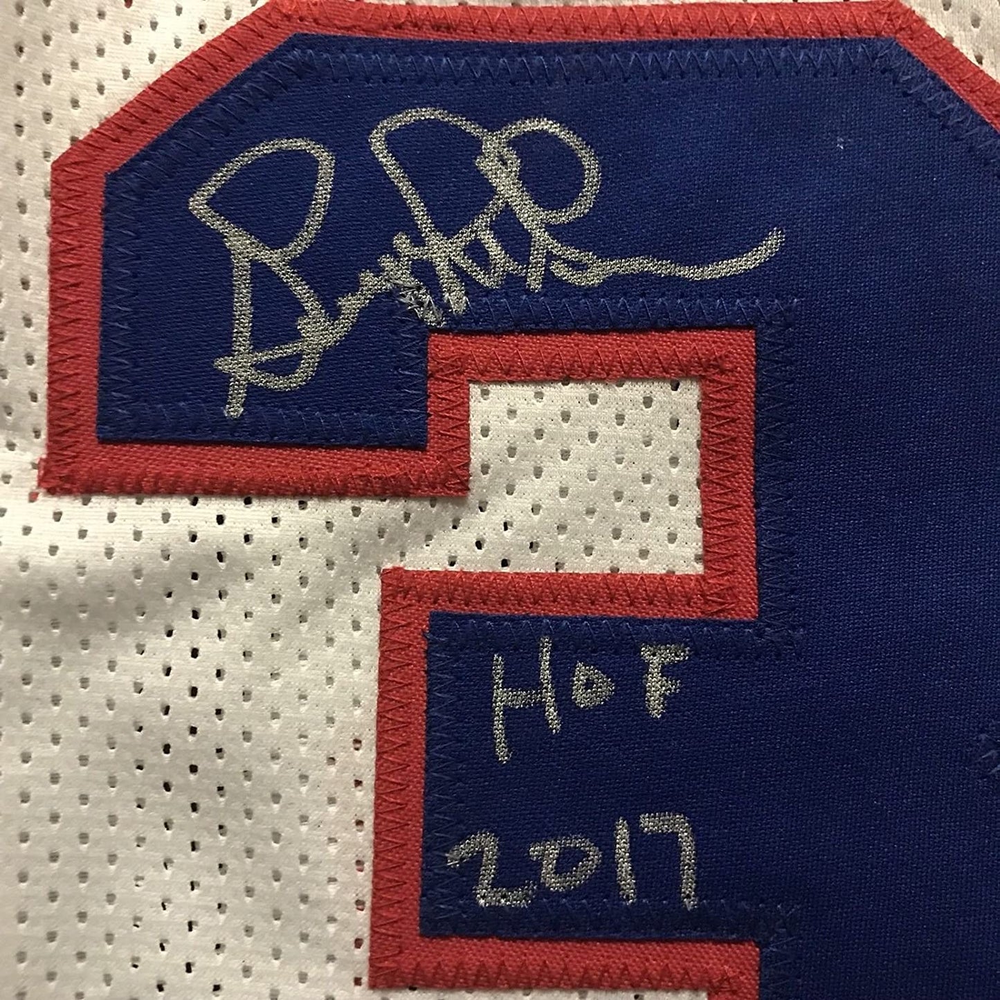 Autographed/Signed George McGinnis HOF 17 Philadelphia White Basketball Jersey JSA COA