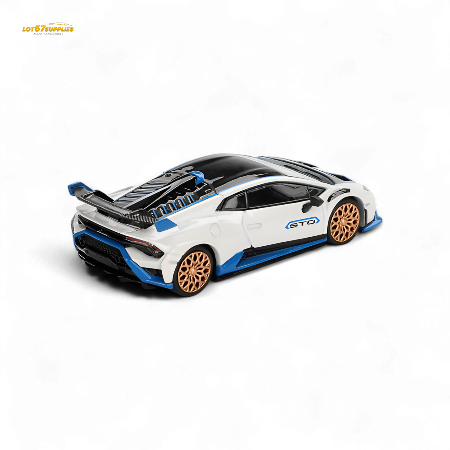 Mini-GT Lamborghini Huracán STO Bianco Asopo 1:64