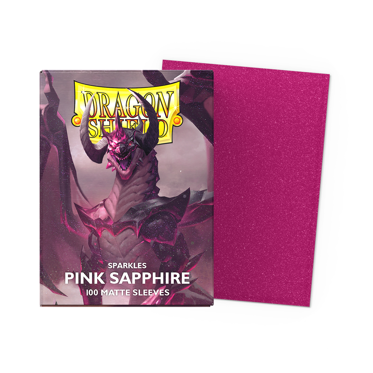 Dragon Shield Matte Sparkles Sleeves - Pink Sapphire (100-Pack)