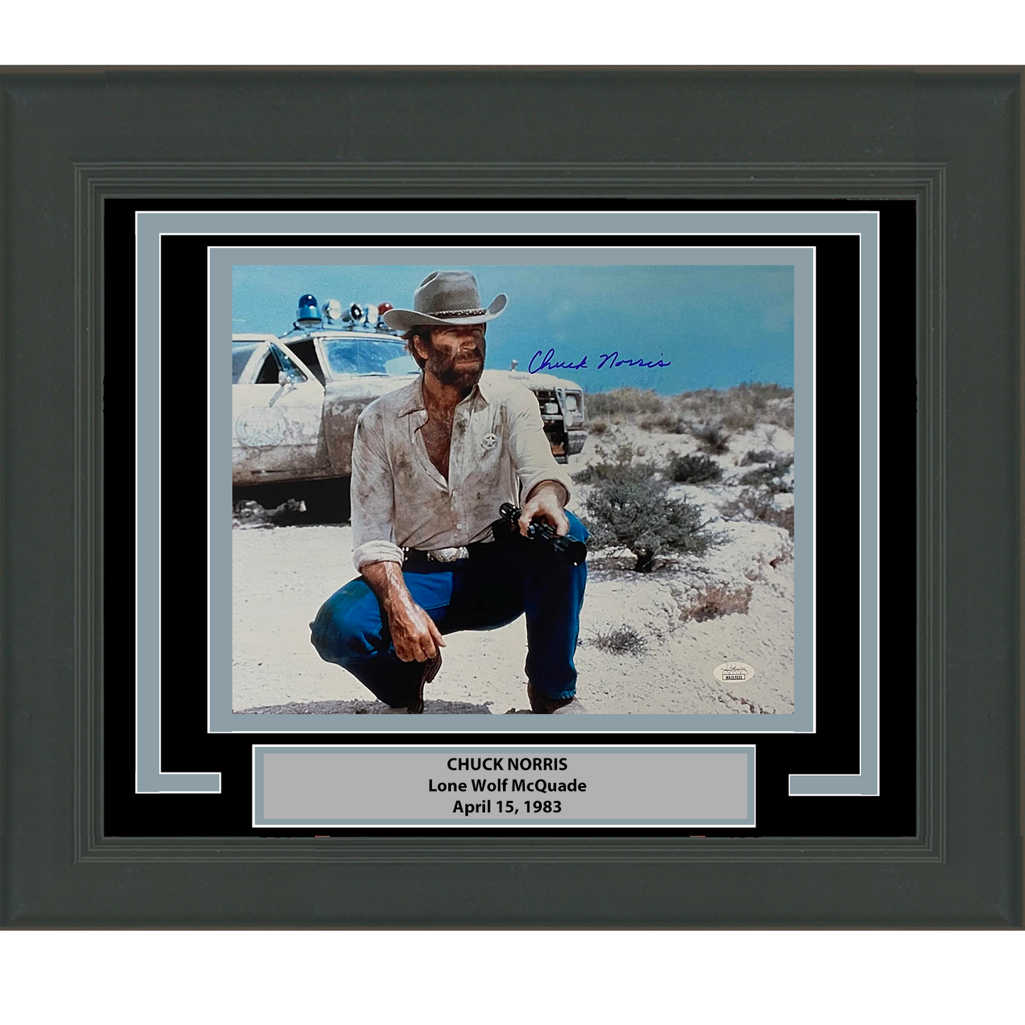 Framed Autographed/Signed Chuck Norris Lone Wolf McQuade 11x14 Movie Photo JSA COA #9