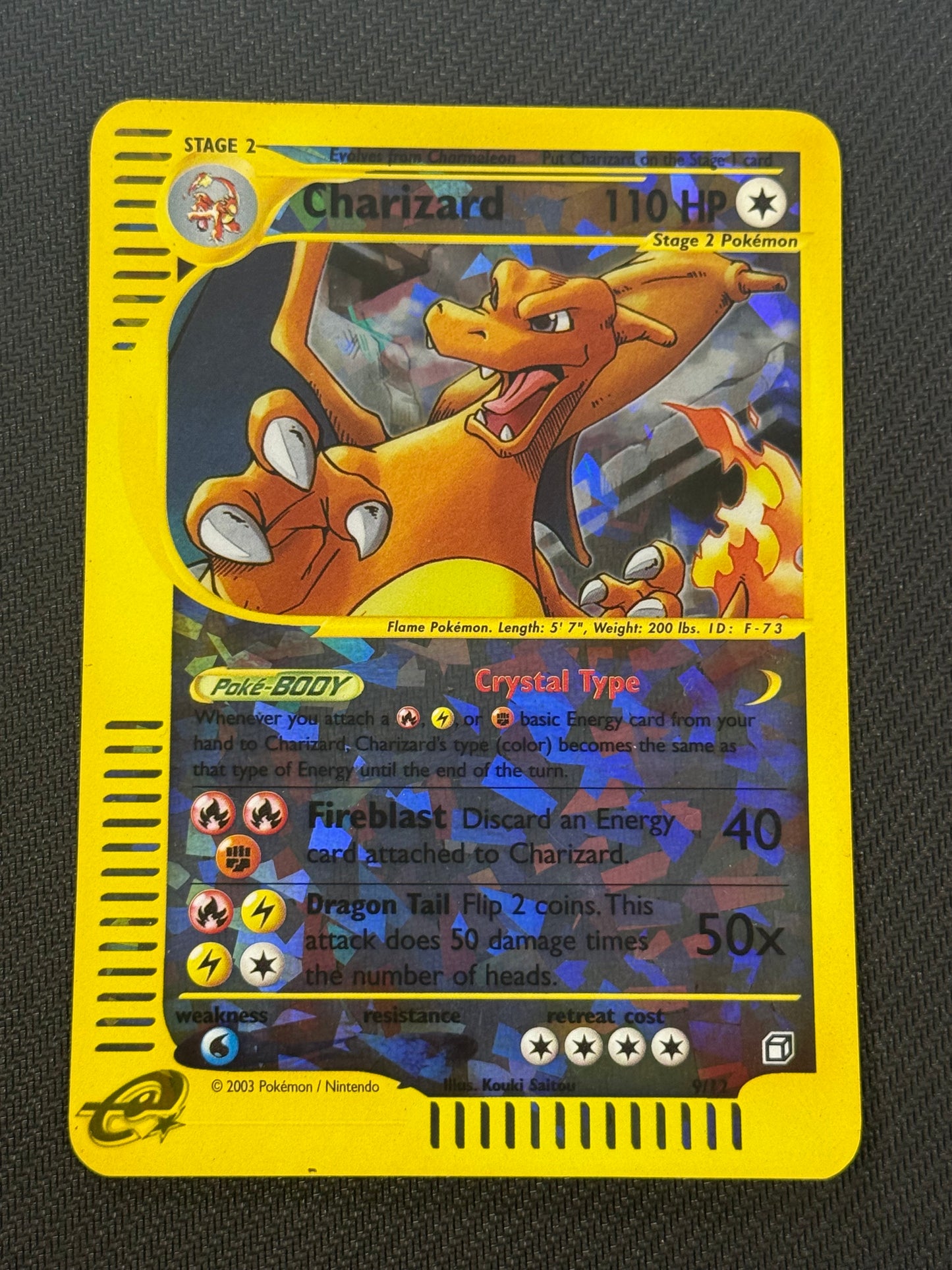 Charizard Skyridge Jumbo Box Topper - 9/12