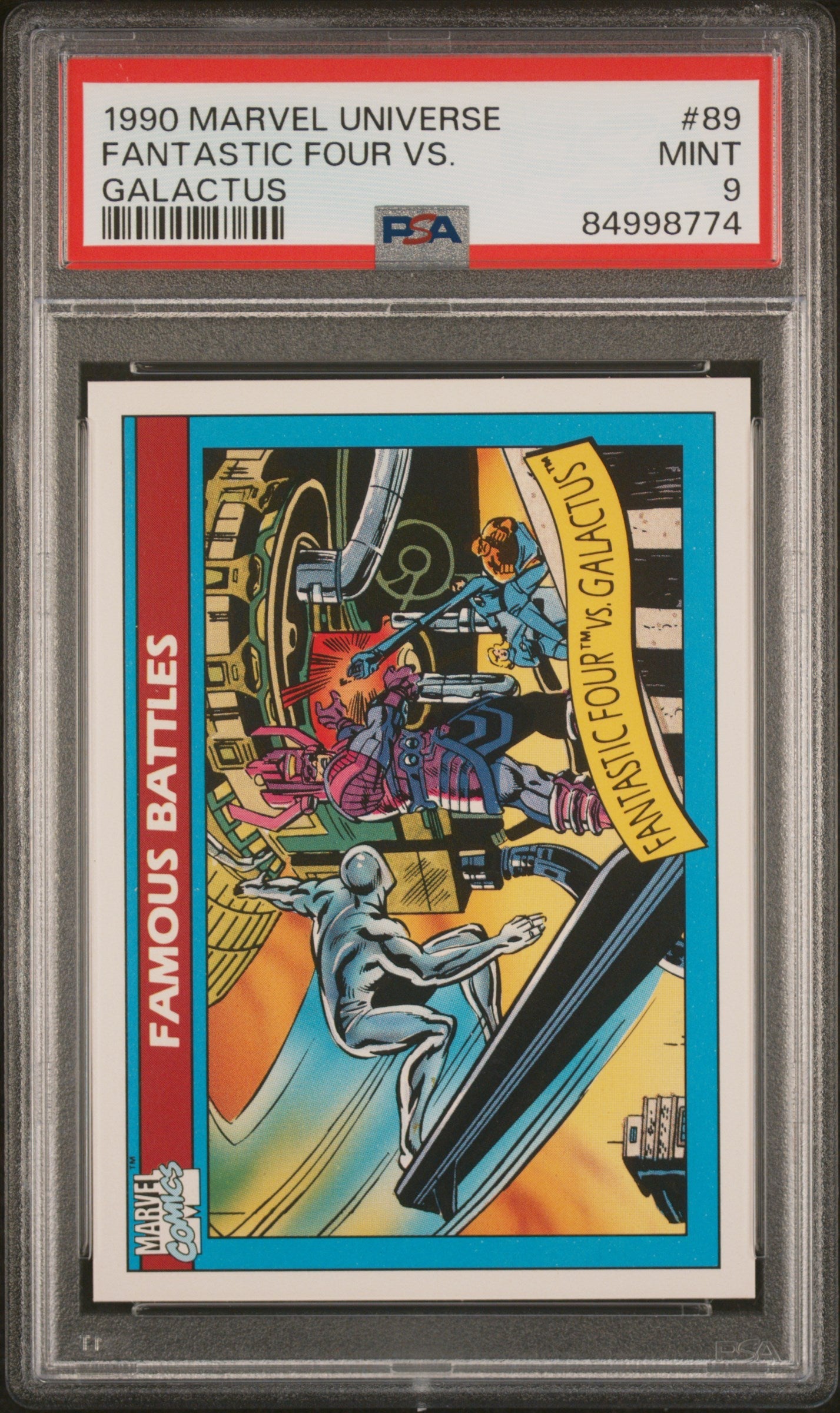 1990 MARVEL UNIVERSE FANTASTIC FOUR VS. GALACTUS #89 - PSA 9