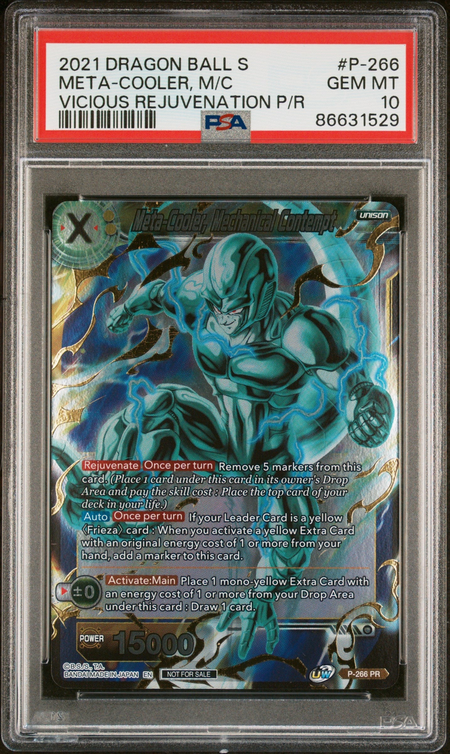2021 DRAGON BALL SUPER UNISON WARRIOR  MT-COOLER, MCH CNTMPT #P-266 - PSA 10