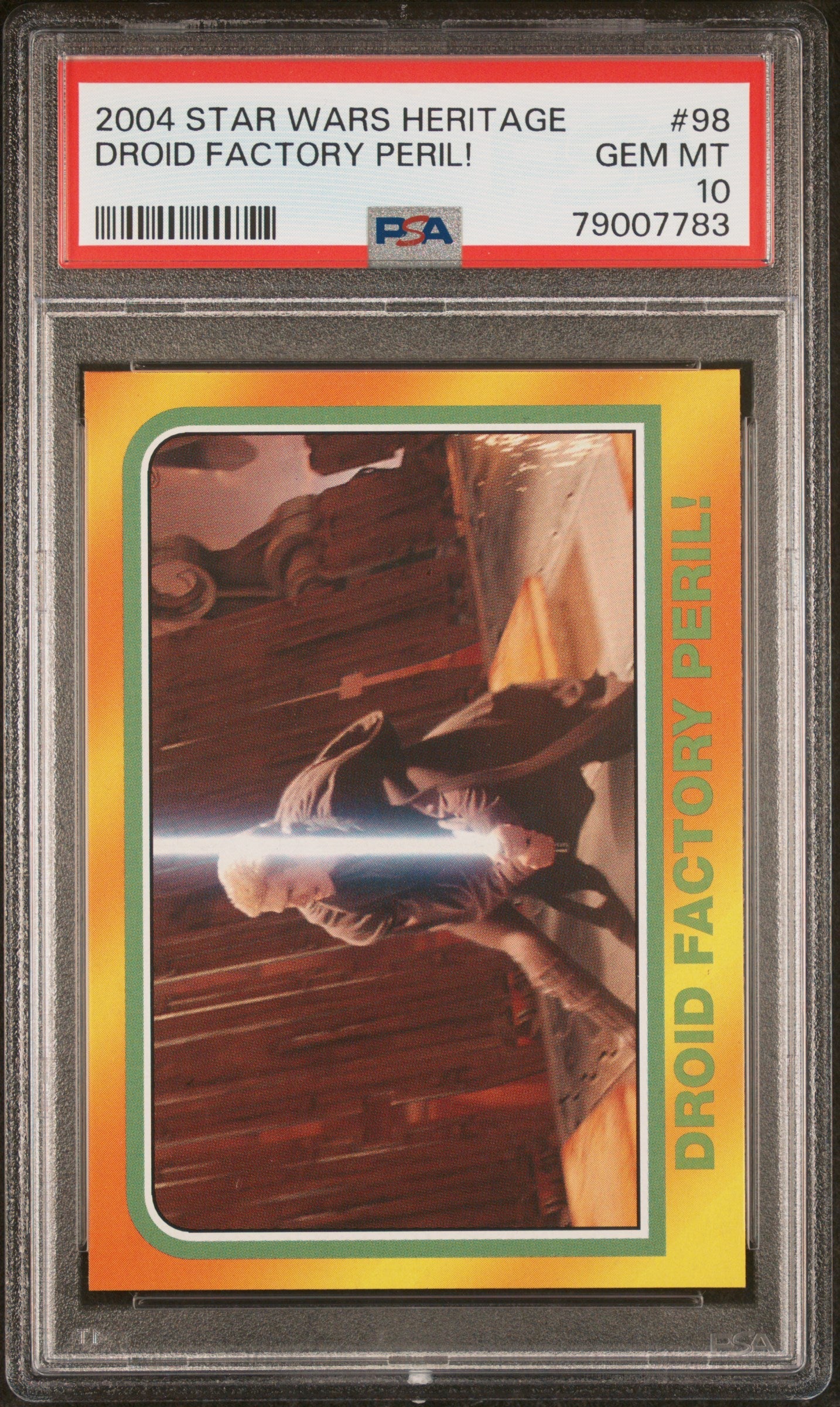 2004 STAR WARS HERITAGE DROID FACTORY PERIL! #98 - PSA 10