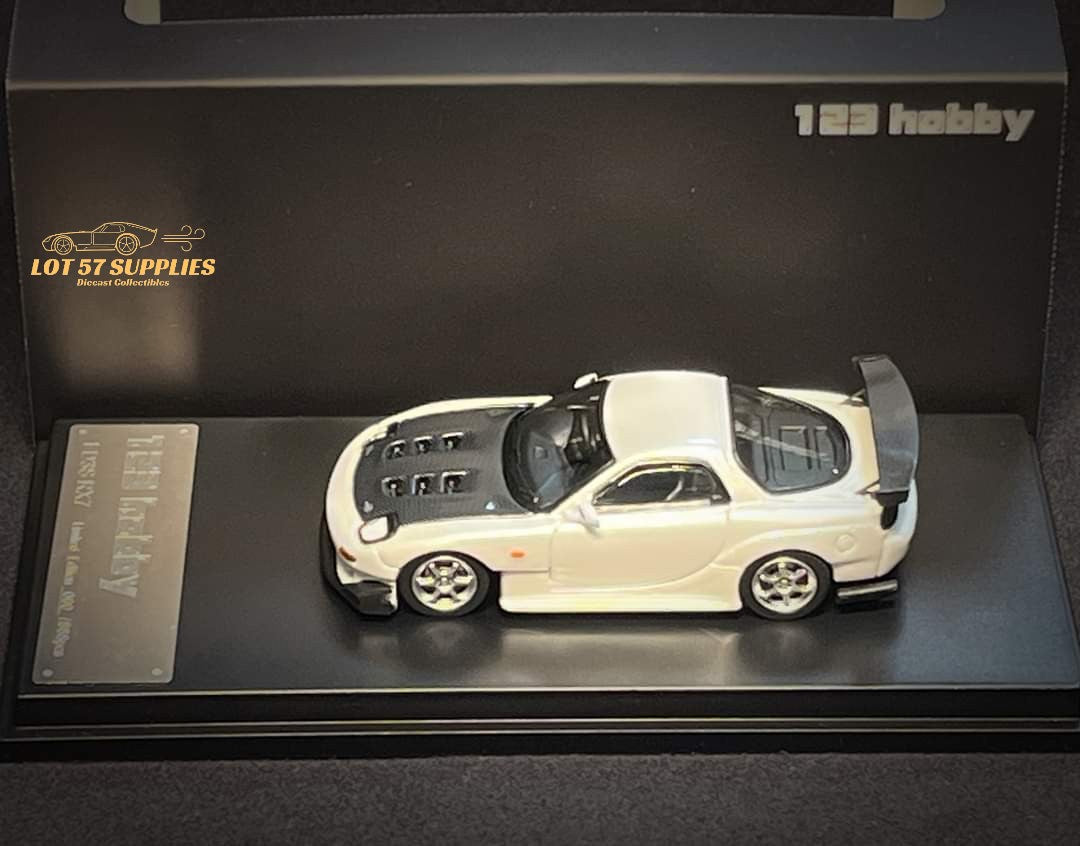 123 Hobby Mazda FD3S RX-7 Pearl White 1:64