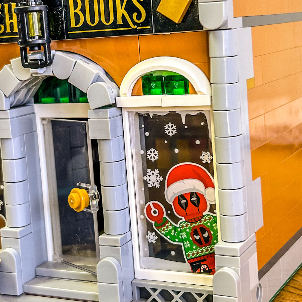 Christmas Deadpool Peek-A-Boo 4x6 Glass Window