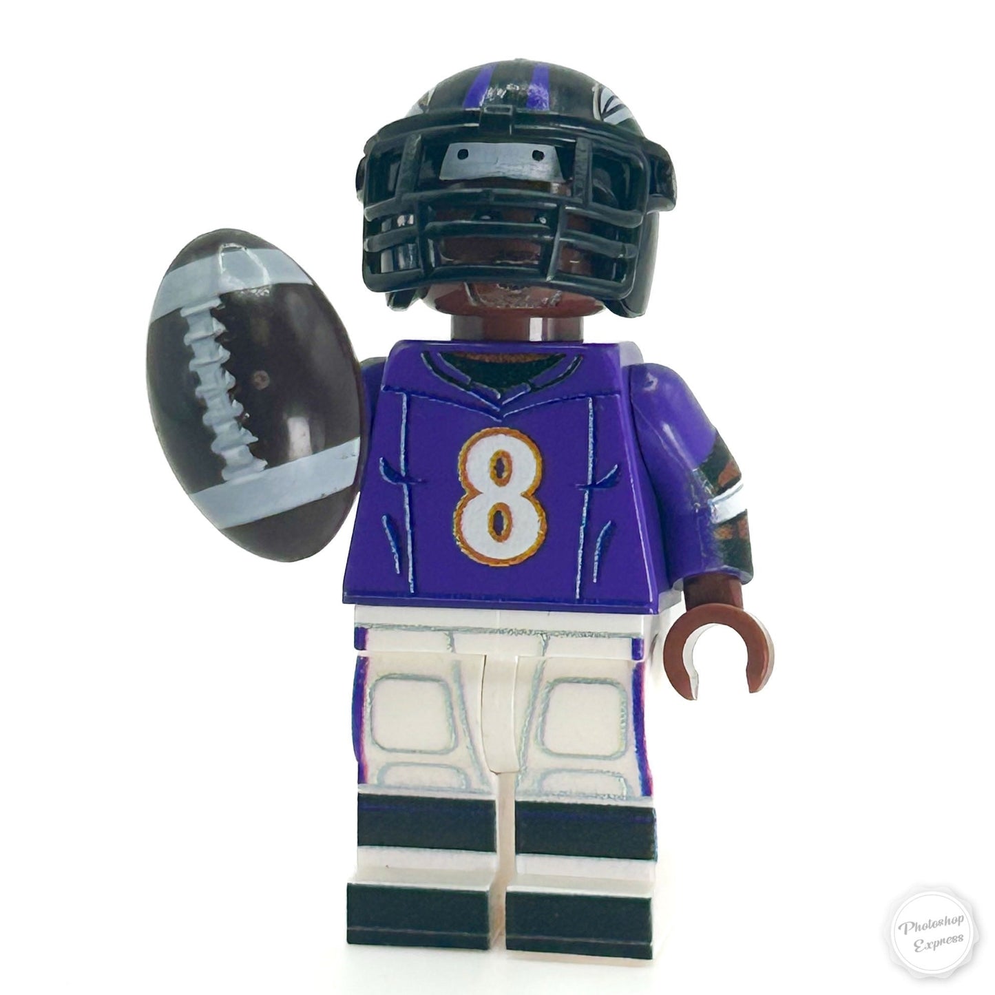 #8 QB Ravens Football Player Minifig