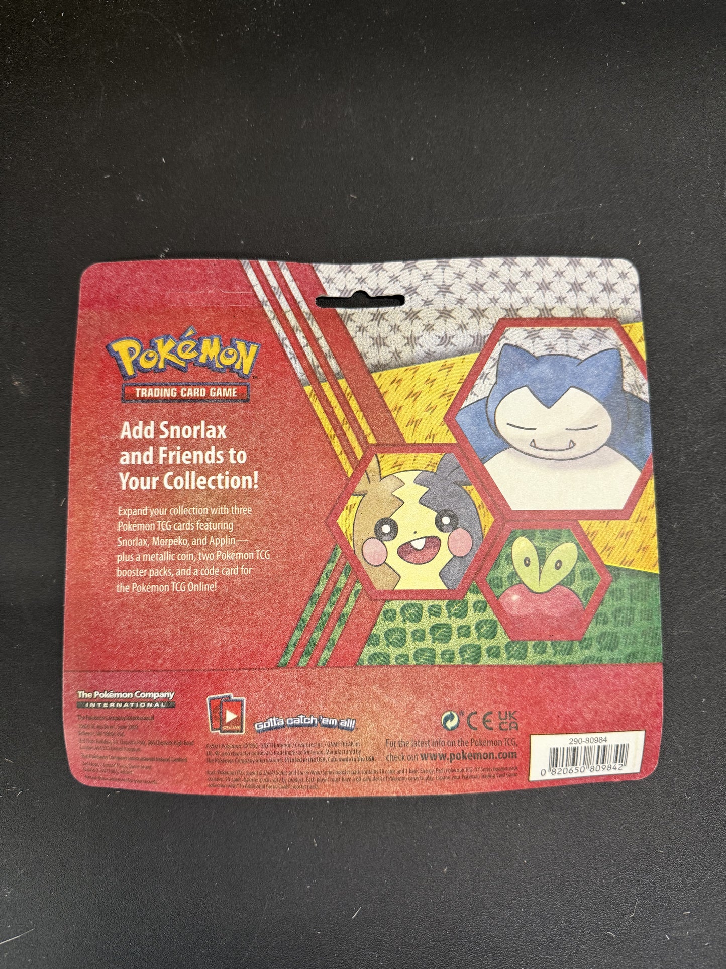 Snorlax Morpeko Applin 2 Pack Blister with Coin