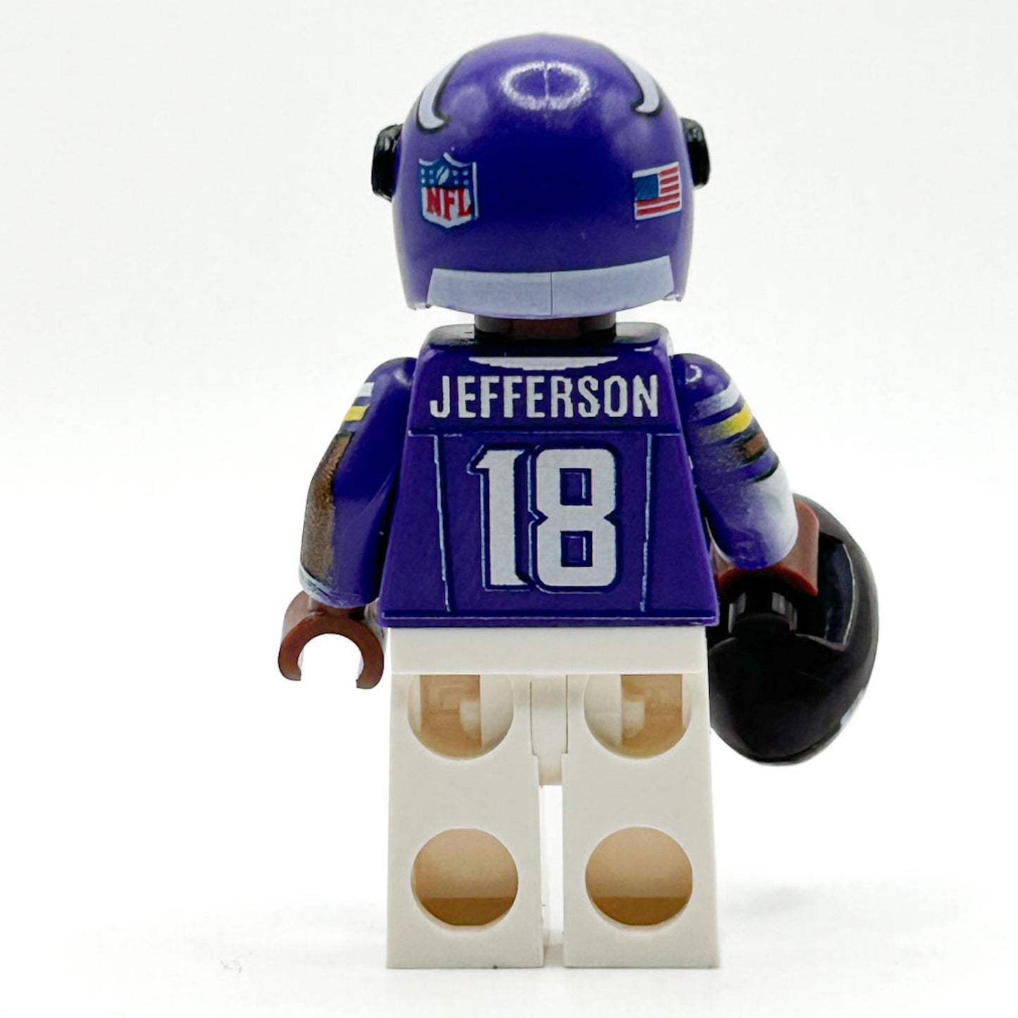 #18 WR Vikings Football Player Minifig
