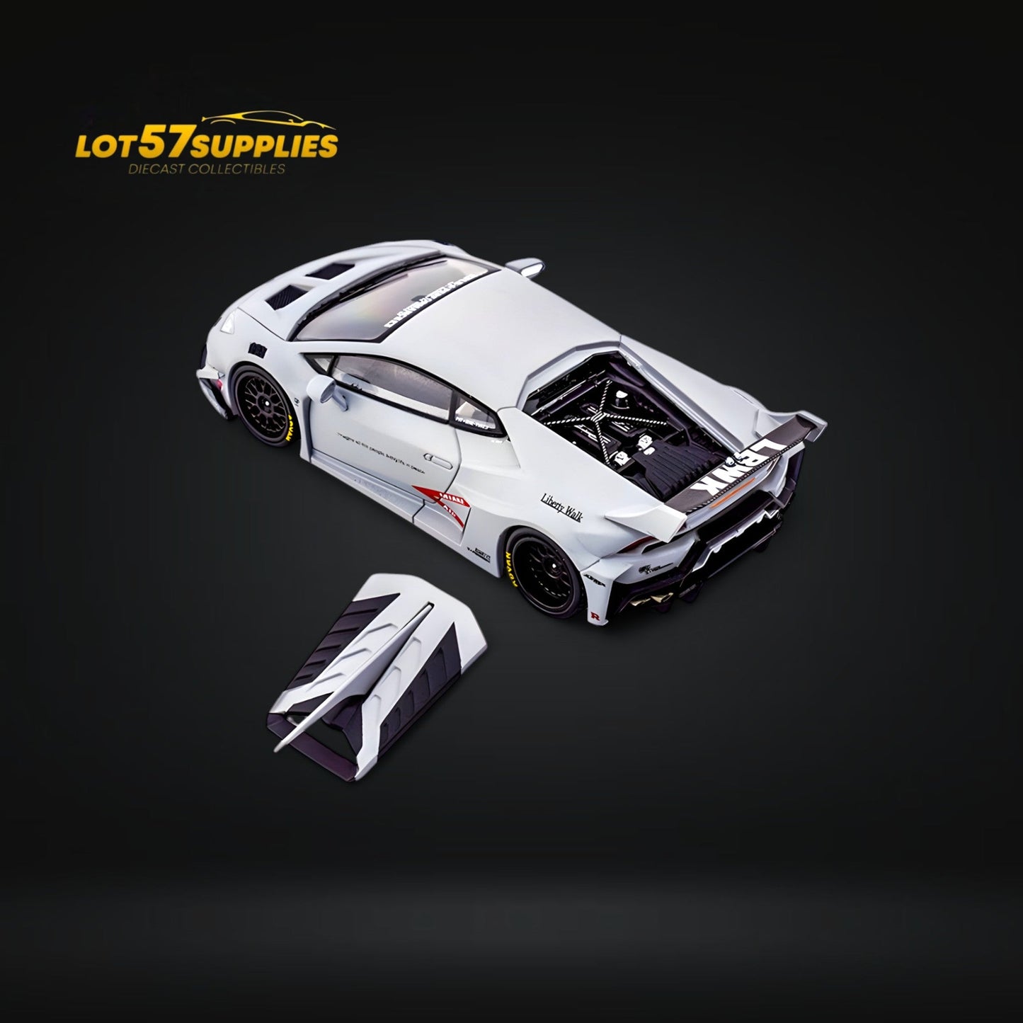 (Pre-Order) King Model Lamborghini Huracan LBWK Air Force Grey 1:64