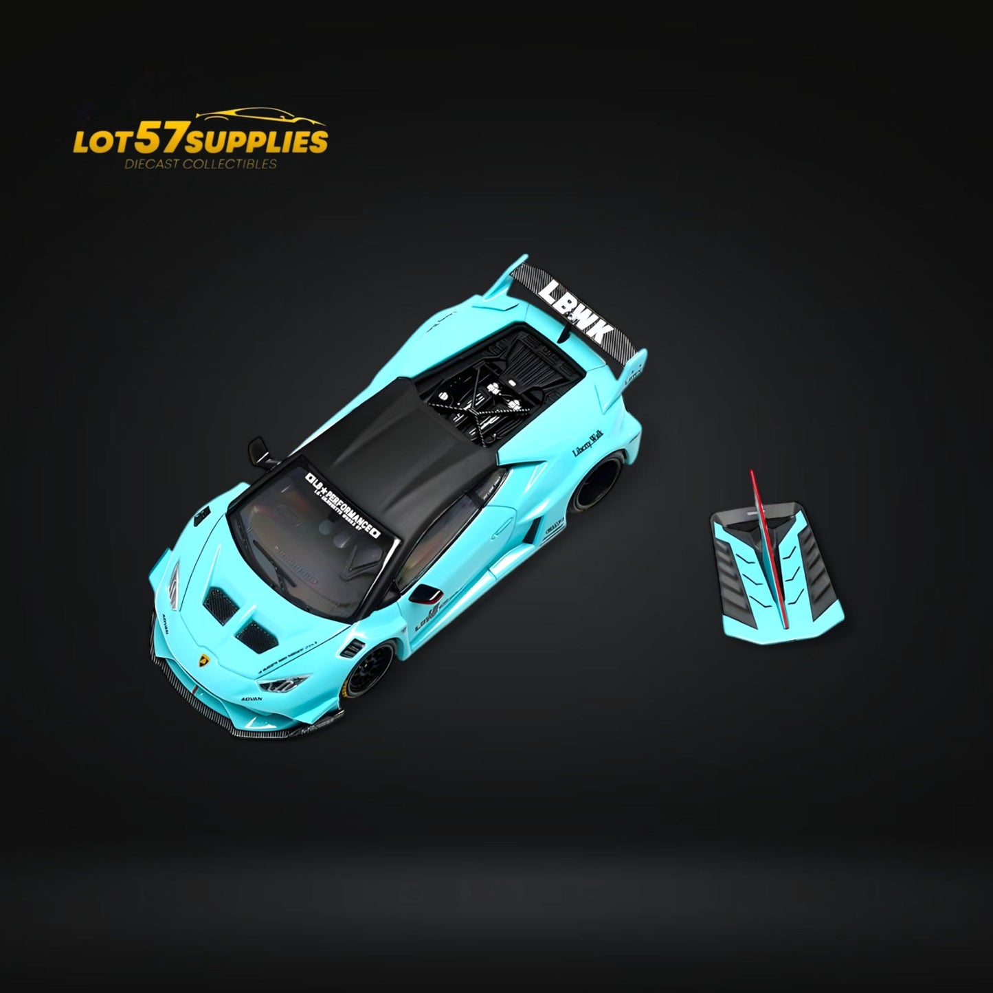 (Pre-Order) King Model Lamborghini Huracan LBWK Metallic Tiffany Blue 1:64