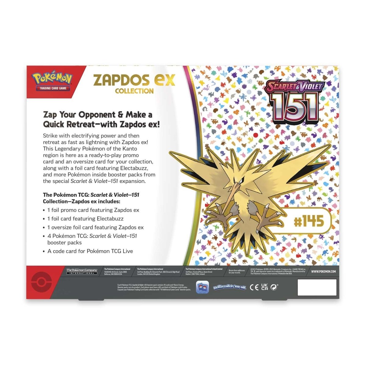Pokemon Scarlet & Violet-151 Collection - Zapdos ex