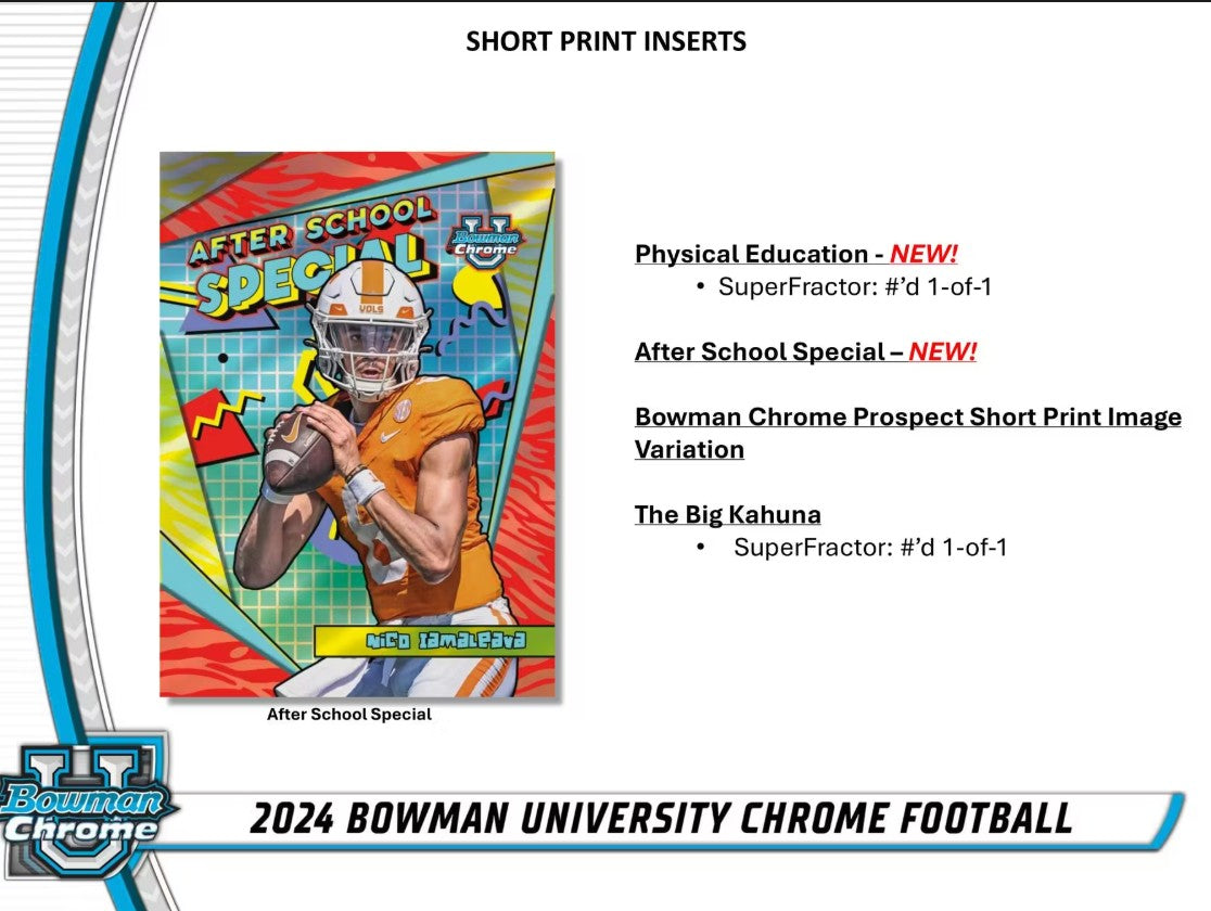 2024 Bowman University Chrome Football 7-Pack Blaster Box