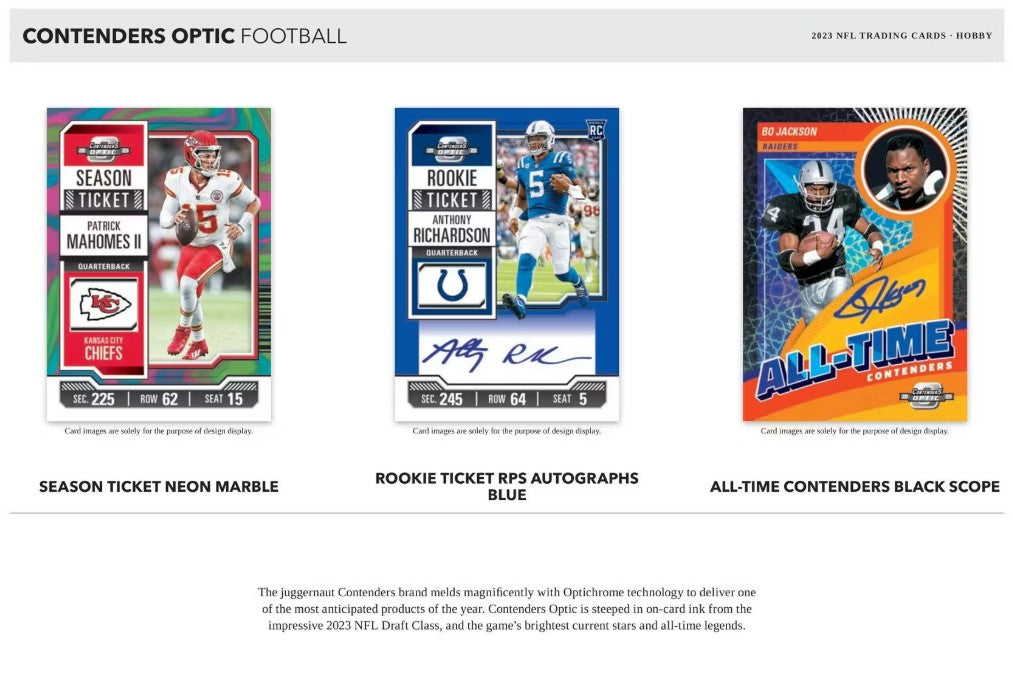 Caja de pasatiempos de fútbol Optic de Panini Contenders 2023