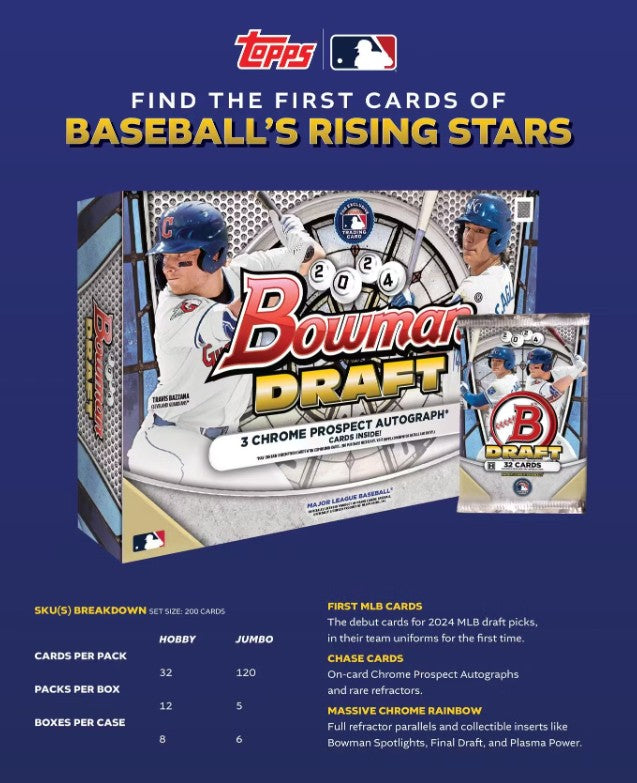 Caja gigante de béisbol para aficionados del draft Bowman 2024