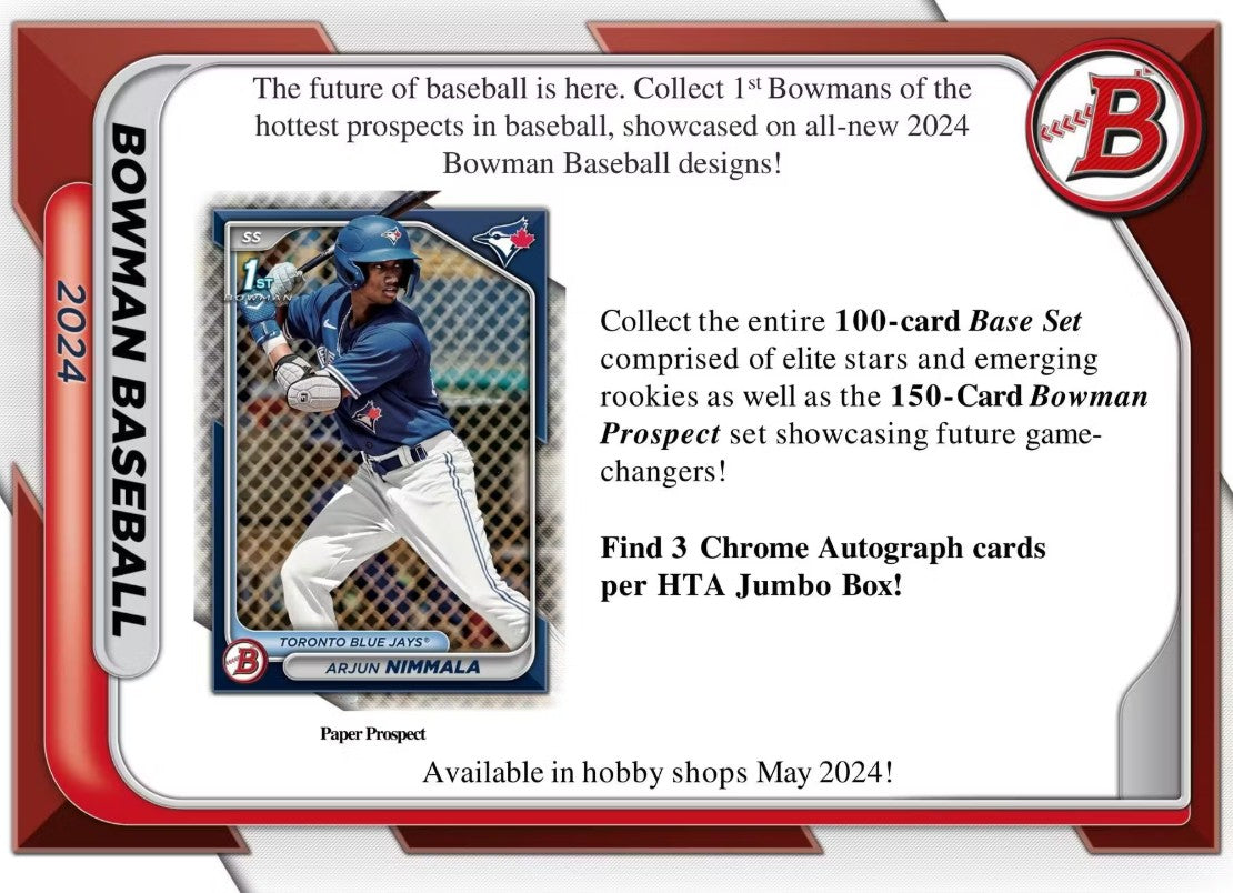 Caja gigante de béisbol Bowman Hobby 2024