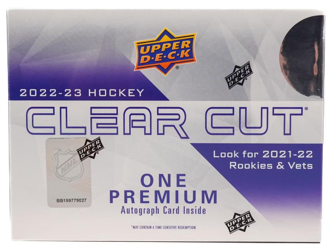 Caja de hockey para pasatiempos de Upper Deck Clear Cut 2022/23