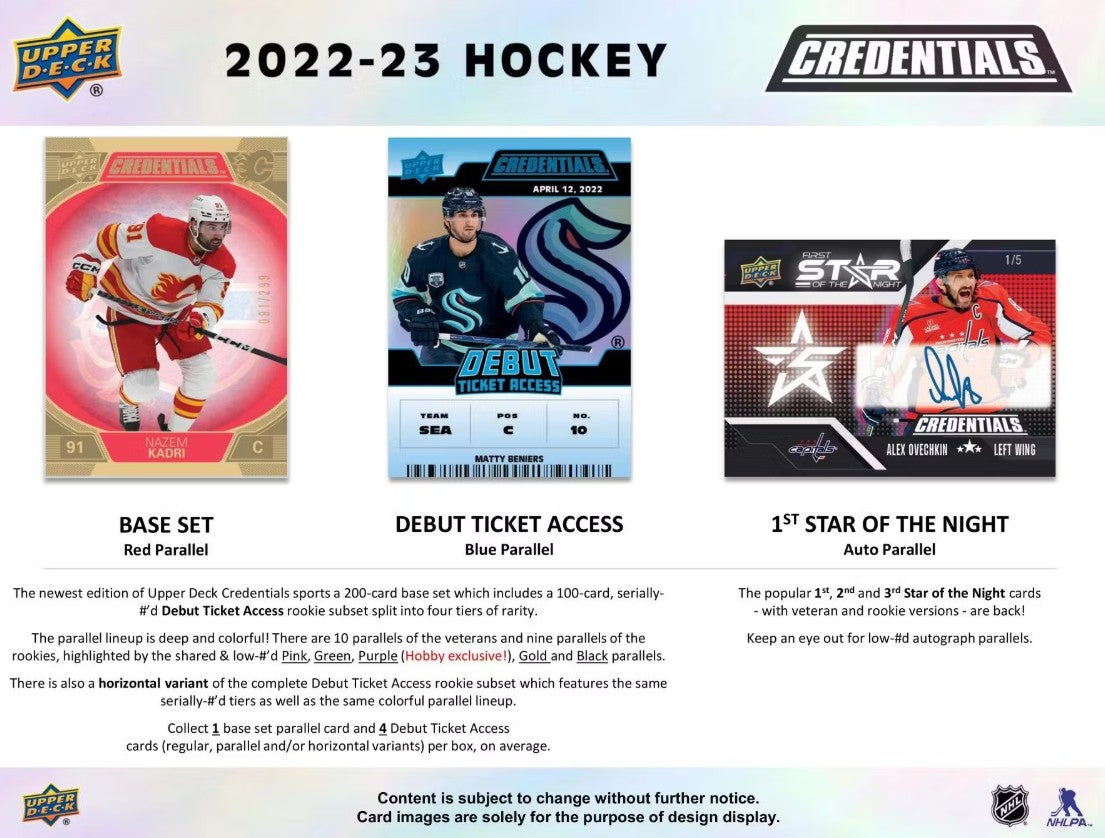 Caja de aficiones de hockey de Upper Deck 2022/23
