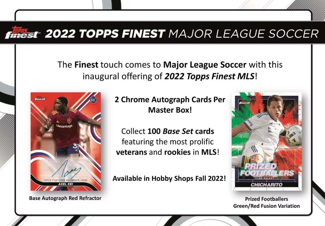 Caja de los mejores pasatiempos de fútbol de la Major League Soccer de Topps MLS 2022