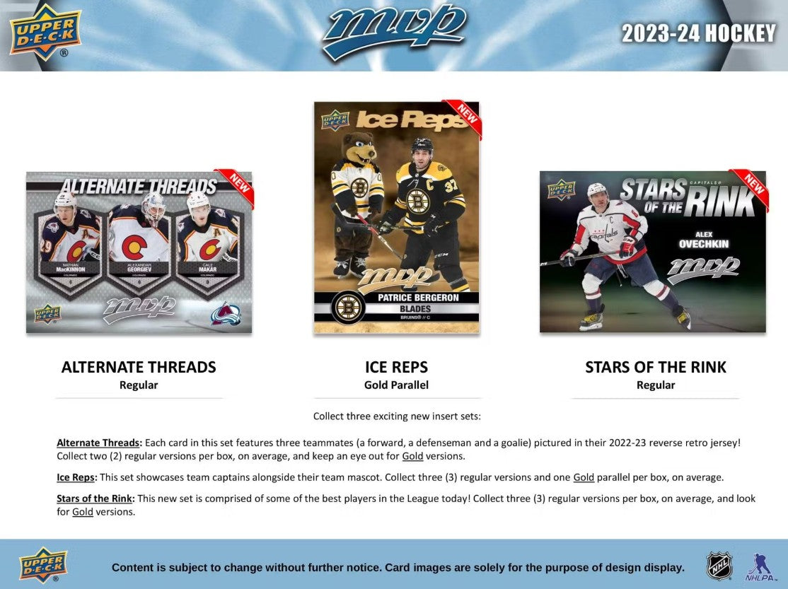 Caja de pasatiempos de hockey MVP de Upper Deck 2023/24