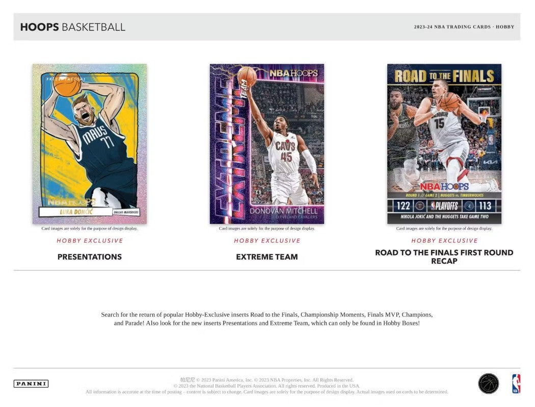 Caja de afición al baloncesto Panini NBA Hoops 2023/24