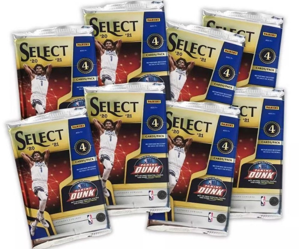 Mega Box de baloncesto Panini Select 2020/21 (¡Prizms Cracked Ice de color rojo, blanco y verde!)