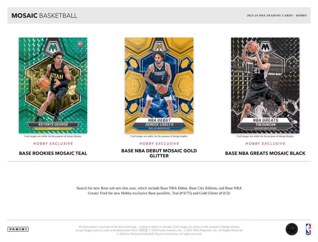 Caja de afición al baloncesto Panini Mosaic 2023/24