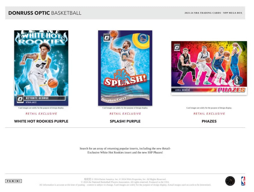 Caja gigante de baloncesto Panini Donruss Optic 2023/24 (prizms rosa intenso)